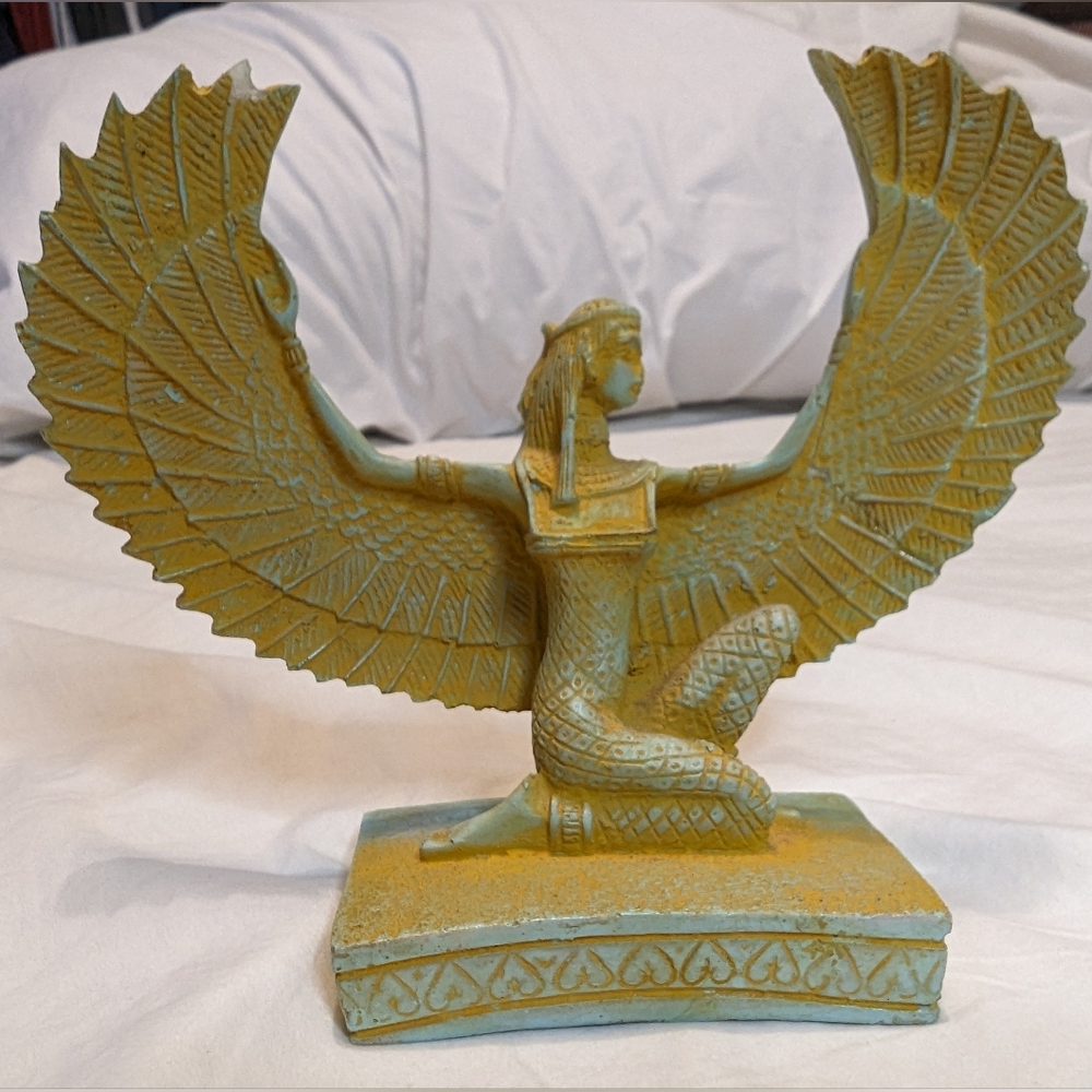 Ancient Egyptian Antiques Rare Isis Set Statue Open Wings Figure Old Egypt BC